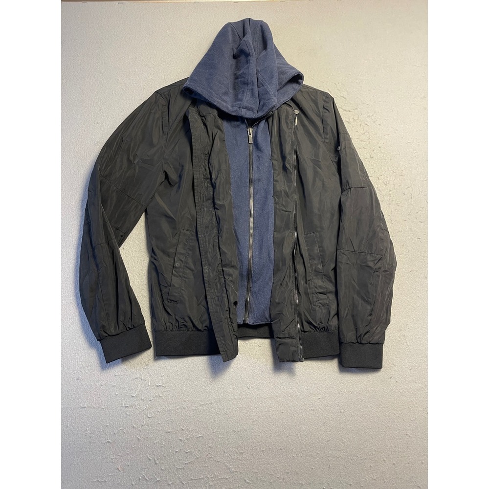 Zara Man Jacket Polyester Black Small Mens
